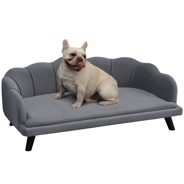 PawHut Dark Grey Polyester Dog Bed