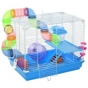 Grande cage à 2 niveaux 18 po PawHut pour hamster