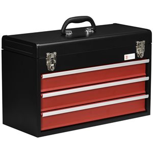 Outsunny Plastic Tool Box With Wheels, Portable Tool Box Organizer, Gardeners Tool Cart And Seat With Removable Tool Tray For Home, Craftsman And Gara