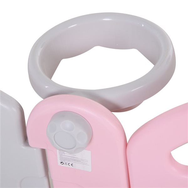 Qaba 63.6 x 25.2-in Children Plastic Safety Gate Playpen, Pink