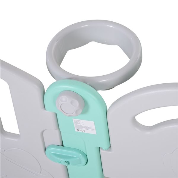 Qaba 63.6 x 61.5-in Children Plastic Safety Gate Playpen, Green