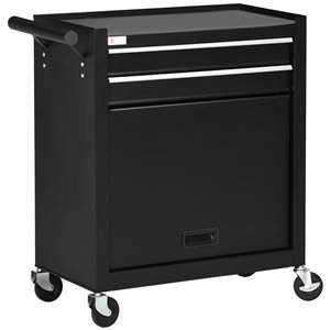 DURHAND Garage and Workshop Rolling Tool Organizer Chest with 2 Drawers