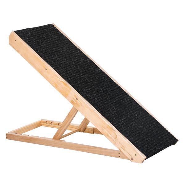 PawHut Height Adjustable 4-Level Dog Ramp for Bed and Couch