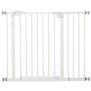 Pawhut Freestanding Expandable Small White Plastic Pet Gate