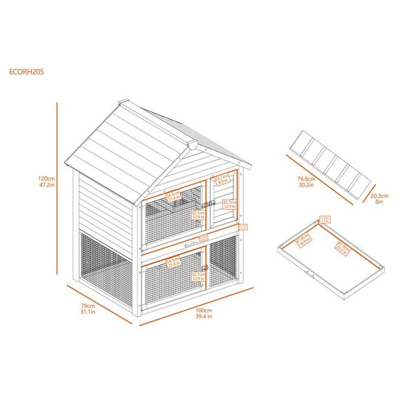 New age pet ecoflex indoor rabbit hutch sale