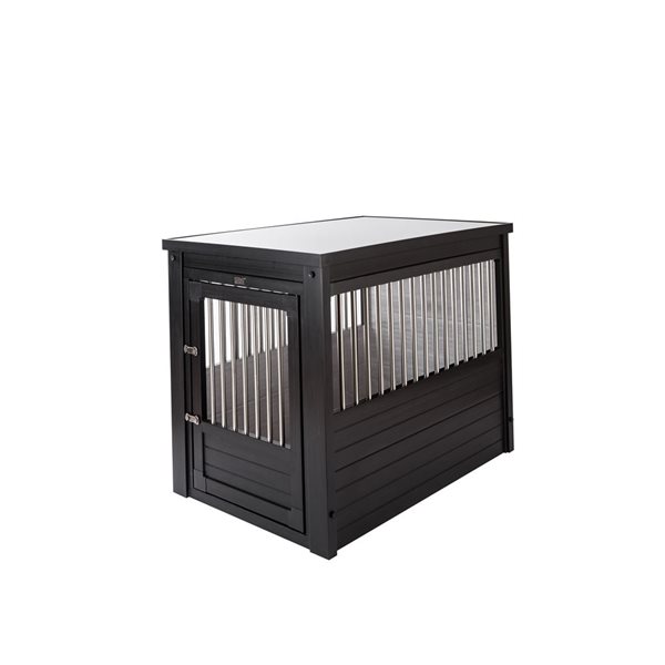 Espresso dog best sale crate end table