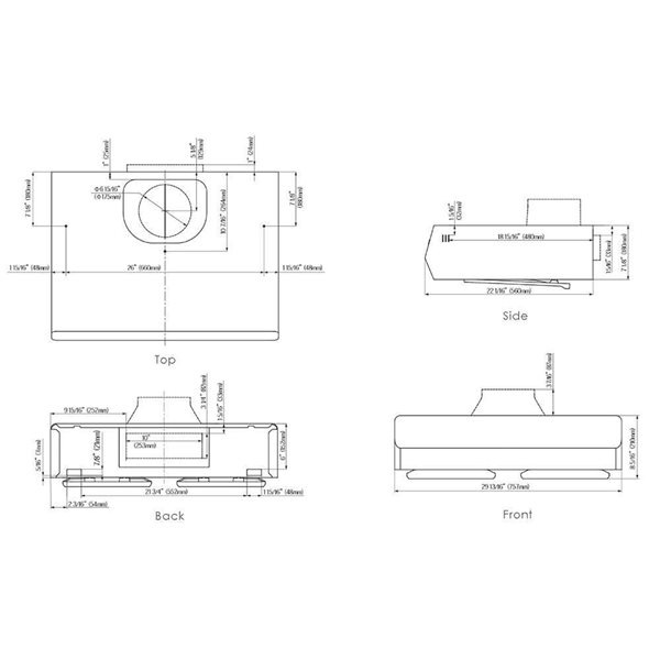 FOTILE 30-in Ducted Stainless Steel Undercabinet Range Hood Undercabinet Mount