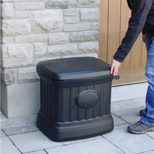 FCMP Outdoor Residential Outdoor Salt & Sand Storage Bin Black SB120