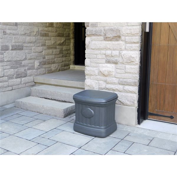FCMP Outdoor Residential Outdoor Salt & Sand Storage Bin Grey Granite