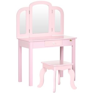 Bureau de maquillage pour enfants Qaba avec chaise