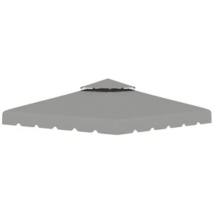 Outsunny 9.8-ft x 9.8-ft Grey Gazebo Replacement Canopy Top