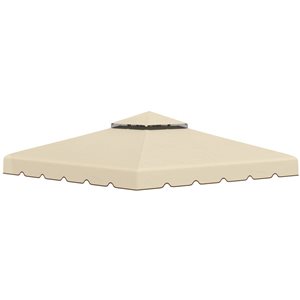 Outsunny 9.8-ft x 9.8-ft Beige Gazebo Replacement Canopy Top