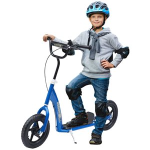 Trottinette pour enfants HOMCOM bleue avec pneus de 12 po