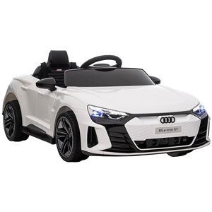 Aosom White 12V Kids Ride-On Car with Remote Control