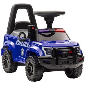 Aosom Blue Kids Ride-On Sliding Car with Under Seat Storage