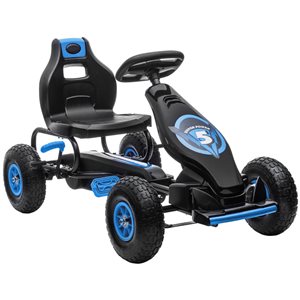 Aosom Blue Kids Pedal Go Kart with Adjustable Seat