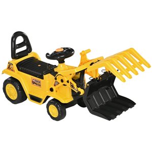 Aosom Yellow Kids Ride-On Excavator