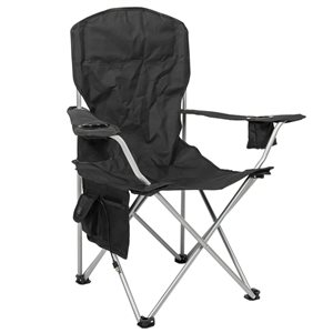 Chaise de camping pliante Camp & Go noire chauffante