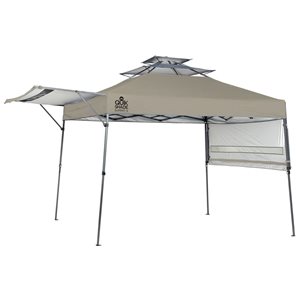 Abri solaire rétractable Quik Shade Summit X taupe avec auvent