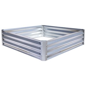 Arrow GrowIT 40 x 40 x 11-in Galvanized Steel Raised Garden Bed