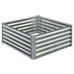 Arrow GrowIT 36 x 36 x 17-in Galvanized Steel Raised Garden Bed