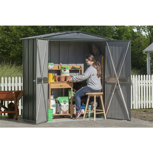 Scotts 6 x 3-ft Green Garden StorageCabinet