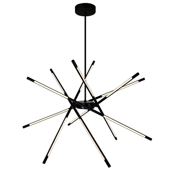 CWI Lighting Oskil LED Integrated Chandelier with Black Finish