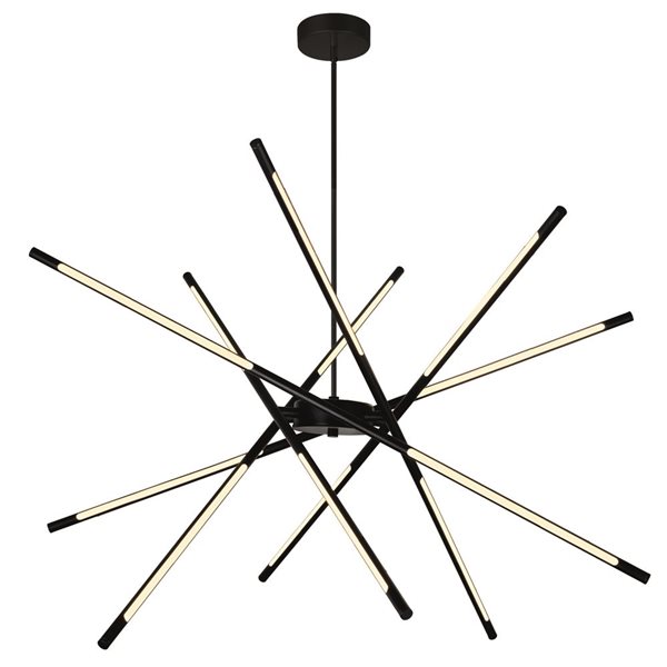 CWI Lighting Oskil LED Integrated Chandelier with Black Finish