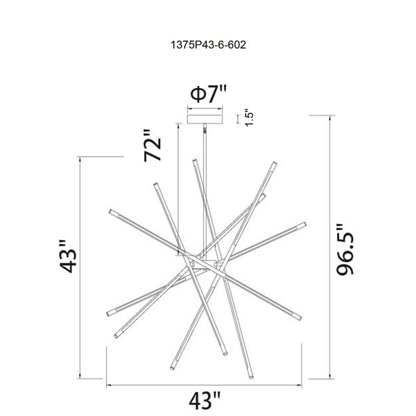 CWI Lighting Oskil LED Integrated Chandelier with Satin Gold Finish