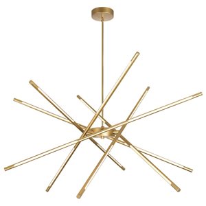 CWI Lighting Oskil LED Integrated Chandelier with Satin Gold Finish