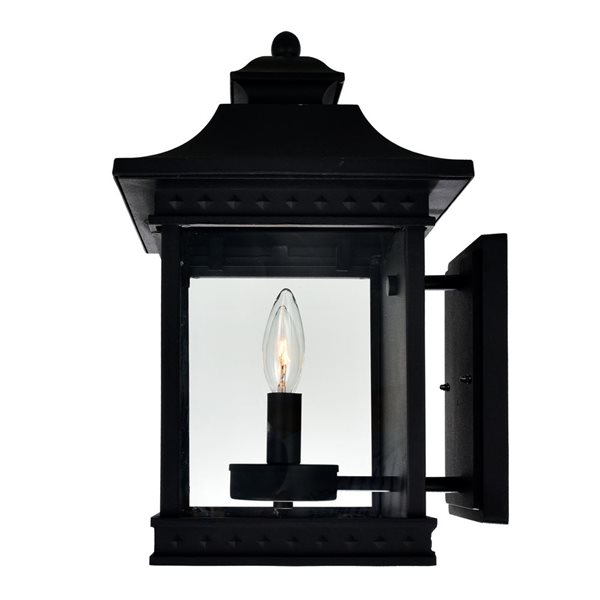 CWI Lighting Cleveland 15.3-in Black Hardwired LED Outdoor Wall Light