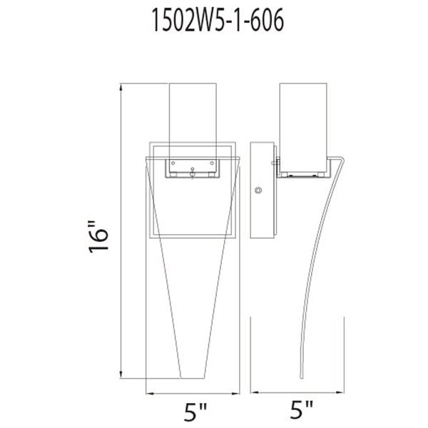 CWI Lighting Catania 5-in LED Integrated Satin Nickel Wall Light