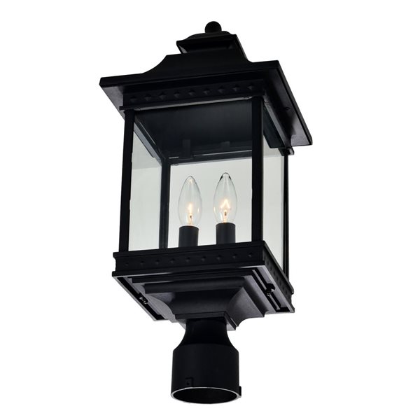 CWI Lighting Cleveland 20.2-in Black Hardwired LED Outdoor Wall Light