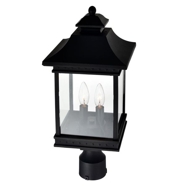 CWI Lighting Cleveland 20.2-in Black Hardwired LED Outdoor Wall Light