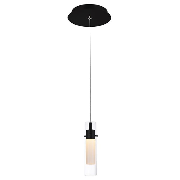 Image of Cwi Lighting | Olinda Led Integrated Black Mini Pendant | Rona