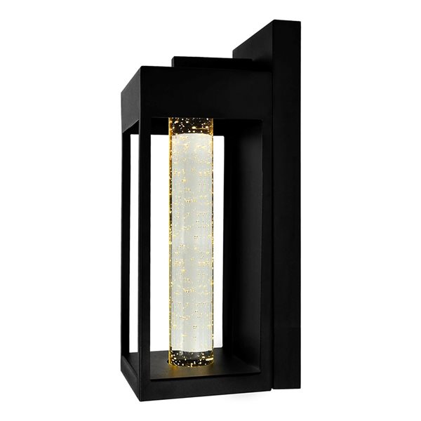 CWI Lighting Rochester 15-in Black Hardwired LED Outdoor Wall Light