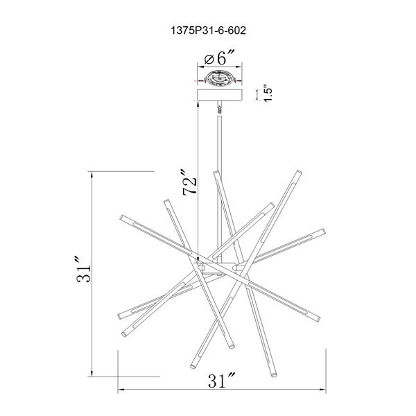 CWI Lighting Oskil LED Integrated Chandelier with Satin Gold Finish