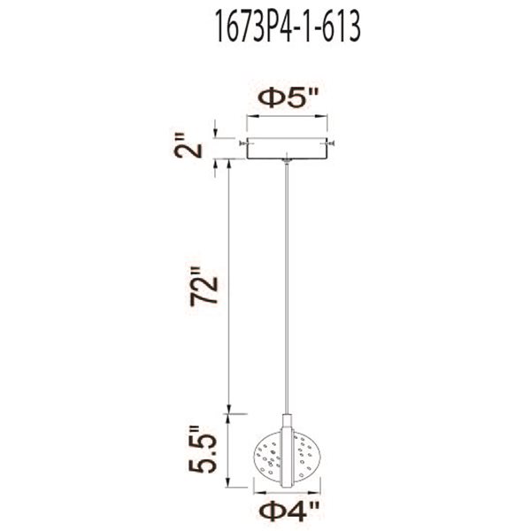 CWI Lighting Salvador 4-in LED Integrated Polished Nickel Pendant