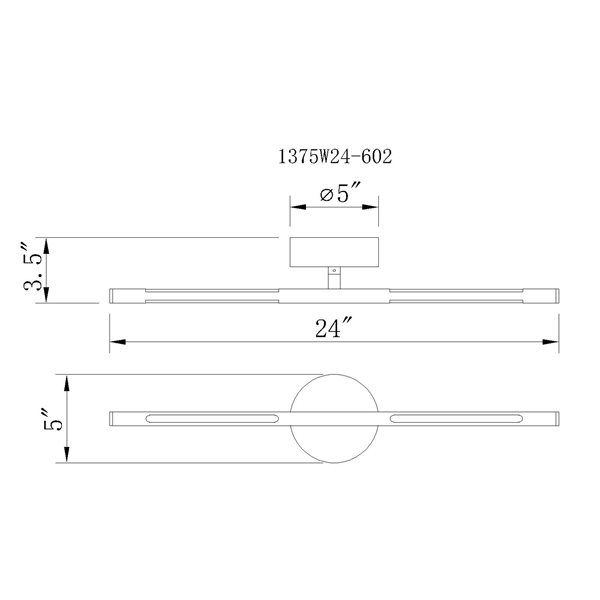 CWI Lighting Oskil LED Integrated Wall Light with Satin Gold Finish