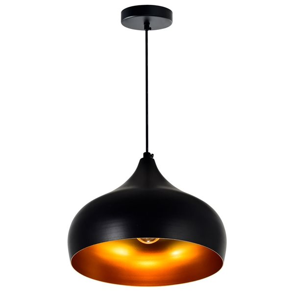 CWI Lighting Dynamic 1-Light Down Pendant With Black Finish