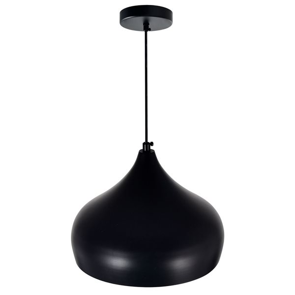 CWI Lighting Dynamic 1-Light Down Pendant With Black Finish