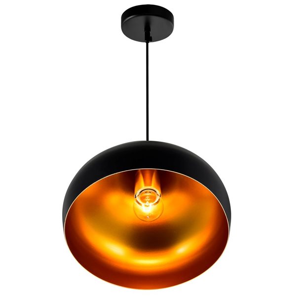 CWI Lighting Dynamic 1-Light Down Pendant With Black Finish