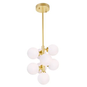 CWI Lighting Arya 8-Light Pendant With Satin Gold Finish