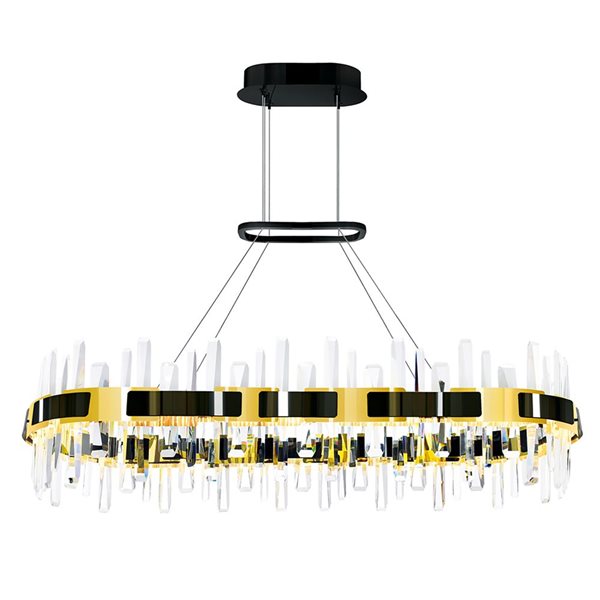 CWI Lighting Aya LED Integrated Pearl Black Chandelier