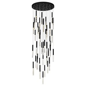 CWI Lighting Dragonswatch LED Integrated Chandelier with Black Finish