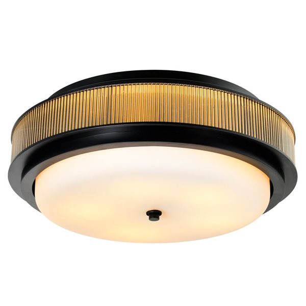 CWI Lighting Valdivia 5-Light Black Flush Mount