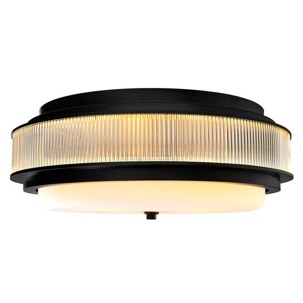 CWI Lighting Valdivia 5-Light Black Flush Mount