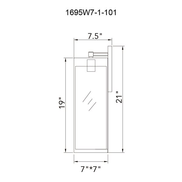 CWI Lighting Windsor 21-in Black Hardwired Medium Base (E-26) Outdoor Wall Light