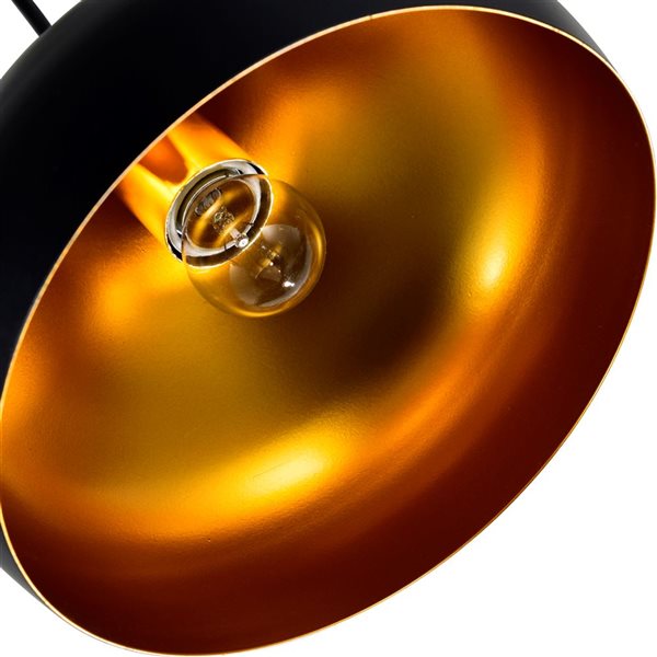 CWI Lighting Dynamic 1-Light Down Pendant With Black Finish