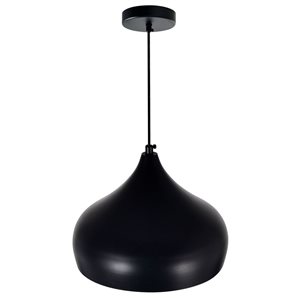 CWI Lighting Dynamic 1-Light Down Pendant With Black Finish